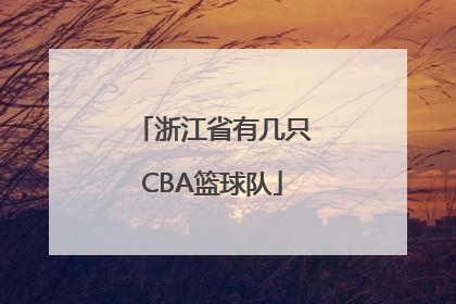 浙江省有几只CBA篮球队