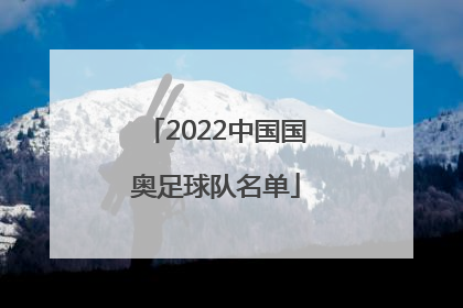 2022中国国奥足球队名单