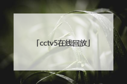 「cctv5在线回放」cctv5在线回放开幕式